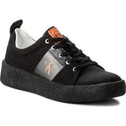 Półbuty CALVIN KLEIN JEANS - Gala R8783 Black. Czarne półbuty damskie Calvin Klein Jeans, na imprezę, bez wzorów, z jeansu, bez obcasa, na płaskiej podeszwie, bez zapięcia. W wyprzedaży za 339,00 zł.