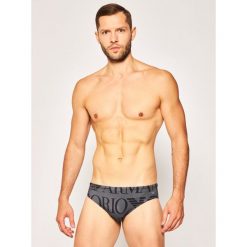 Kąpielówki Emporio Armani 211723 0P408 02842. Szare kąpielówki męskie Emporio Armani, m, bez wzorów, z elastanu. W wyprzedaży za 189,00 zł.