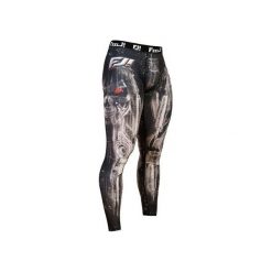 LEGGINSY MĘSKIE CYBER BLACK. Czarne spodnie męskie Feelj!, m, z nadrukiem, ze skóry, na fitness i siłownię. Za 179,00 zł.
