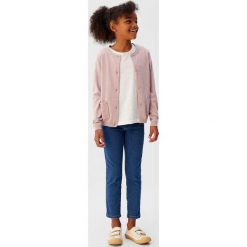 Mango Kids - Kardigan dziecięcy Emma5 110-164 cm. Różowe swetry dziewczęce z bawełny, krótkie. W wyprzedaży za 49,90 zł.