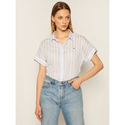 Koszula TOMMY HILFIGER Rayla WW0WW28141. Bluzki damskie TOMMY HILFIGER, bez wzorów, bez kołnierzyka, bez rękawów. Za 399,00 zł.