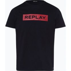 Replay - T-shirt męski, niebieski. Niebieskie t-shirty męskie Replay, s, z nadrukiem, z bawełny, bez kołnierzyka. Za 129,95 zł.