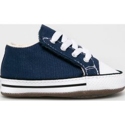 Converse - Tenisówki dziecięce. Niebieskie trampki chłopięce Converse, bez wzorów, z materiału, z okrągłym noskiem, bez zapięcia. Za 139,90 zł.