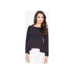 Bluzka M250 Czarny. Czarne bluzki damskie FIGL, s, bez wzorów, eleganckie, z asymetrycznym kołnierzem, bez rękawów. Za 89,00 zł.