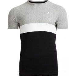 T-shirt męski TSM616 - średni szary melanż - Outhorn. Szare koszulki męskie Outhorn, na lato, m, bez wzorów, z bawełny, bez kołnierzyka, bez rękawów. W wyprzedaży za 29,99 zł.