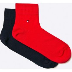 Tommy Hilfiger - Skarpety męskie Quarter (2-pack). Czerwone skarpetki męskie marki TOMMY HILFIGER, z elastanu. W wyprzedaży za 39,90 zł.