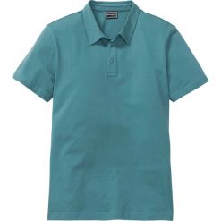 Shirt polo ze stretchem Slim Fit bonprix matowy kobaltowy. Niebieskie koszulki męskie bonprix, s, bez wzorów, bez rękawów. Za 54,99 zł.
