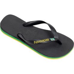 Havaianas - Japonki. Czarne klapki damskie Havaianas, bez wzorów, z gumy, bez obcasa, na obcasie. W wyprzedaży za 89,90 zł.