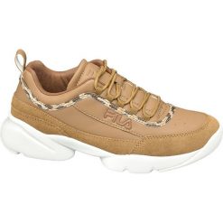 Sneakersy damskie Fila beżowe. Brązowe sneakersy damskie Fila, ze skóry. Za 199,90 zł.