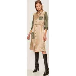 Vero Moda - Sukienka. Sukienki damskie Vero Moda, na co dzień, s, bez wzorów, z poliesteru, casualowe, bez kołnierzyka, bez rękawów, mini, proste. Za 259,90 zł.