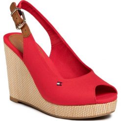 Espadryle TOMMY HILFIGER - Iconic Elena Sling Back Wedge FW0FW04789 Primary Red XLG. Czerwone espadryle damskie TOMMY HILFIGER, bez wzorów, ze skóry, bez obcasa, na obcasie. W wyprzedaży za 289,00 zł.