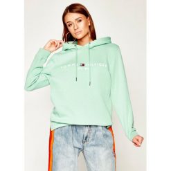 Bluza TOMMY HILFIGER TH Ess Hoodie WW0WW26410. Zielone bluzy damskie TOMMY HILFIGER, xs, bez wzorów, z bawełny, bez rękawów, bez kaptura. Za 429,00 zł.