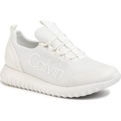 Sneakersy CALVIN KLEIN JEANS - Reika Mesh R0666 White/White. Białe półbuty damskie Calvin Klein Jeans, z jeansu. Za 519,00 zł.