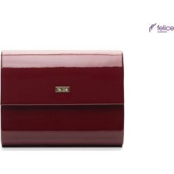 Ciemnoczerwona damska kopertówka. Czerwone kopertówki damskie marki Felice, na co dzień, w paski, eleganckie, małe, bez dodatków. Za 59,90 zł.