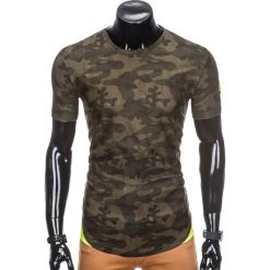 T-shirty męskie: T-SHIRT MĘSKI Z NADRUKIEM MORO S864 – ZIELONY