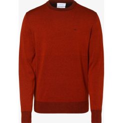 Calvin Klein - Sweter męski z dodatkiem jedwabiu, pomarańczowy. Pomarańczowe swetry męskie Calvin Klein, xl, bez wzorów, bez kołnierzyka, bez kaptura. Za 449,95 zł.