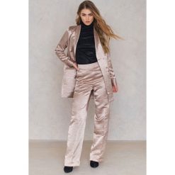 Spodnie z wysokim stanem: Gestuz Spodnie Zoe – Pink