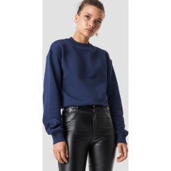 NA-KD Basic Bluza basic - Navy. Niebieskie bluzy rozpinane damskie NA-KD Basic, prążkowane. Za 100,95 zł.