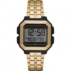 Zegarek PUMA - Remix P5016 Gold/Black/Gold. Żółte zegarki męskie Puma. W wyprzedaży za 329,99 zł.