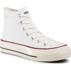Trampki DOCKERS - 44HI201-710500 White. Białe półbuty damskie DOCKERS, bez wzorów, z gumy, bez zapięcia. W wyprzedaży za 129,00 zł.