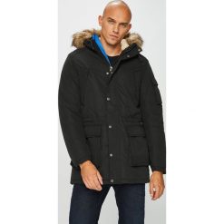 Jack & Jones - Parka. Czarne płaszcze męskie Jack & Jones, m, bez wzorów, z poliesteru, długie, z kapturem. W wyprzedaży za 239,90 zł.