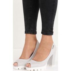 Buty ślubne damskie: Jasnoszare Czółenka Fisto