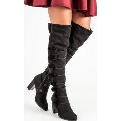 ELEGANCKIE KOZAKI MUSZKIETERKI. Czarne buty zimowe damskie Merg. Za 119,00 zł.