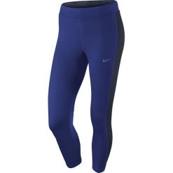 Legginsy sportowe damskie: legginsy do biegania damskie 3/4 NIKE DRI-FIT ESSENTIAL CROP / 667623-457 – spodnie do biegania damskie 3/4 NIKE DRI-FIT ESSENTIAL CROP