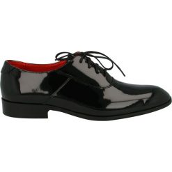 Półbuty 6900-czarne-lakier. Czarne buty wizytowe męskie marki Giacomo Conti, na ślub cywilny, ze skóry. Za 399,00 zł.