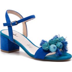 Sandały MENBUR - 20248 Dazzling Blue 0066. Niebieskie klapki damskie Menbur, bez wzorów, ze skóry, bez obcasa, na obcasie. W wyprzedaży za 259,00 zł.