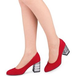 Czółenka damskie Laura Messi 1651 Czerwone. Czerwone czółenka damskie ze skóry. Za 219,00 zł.