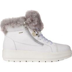 Geox Damskie botki Kaula B Abx D White / Dk Grey D84AWD-046BH-C0672 (rozmiar 38). Szare botki damskie Geox, na zimę, bez obcasa, bez zapięcia. W wyprzedaży za 433,00 zł.