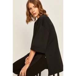 Answear - Bluza. Czarne bluzy damskie ANSWEAR, s, bez wzorów, z bawełny, bez rękawów, bez kaptura. W wyprzedaży za 79,90 zł.