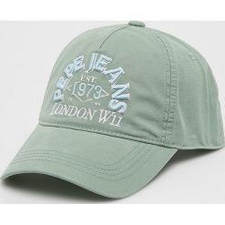 Pepe Jeans - Czapka Cordes. Zielone czapki męskie Pepe Jeans, bez wzorów, z bawełny. W wyprzedaży za 69,90 zł.