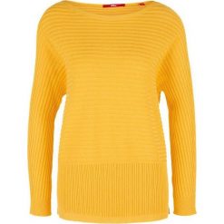 S.Oliver sweter damski 38 żółty. Żółte swetry damskie S.Oliver, s, bez wzorów, bez rękawów, bez kaptura. Za 199,00 zł.