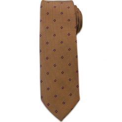 Stylowy Krawat Męski w Kwiatki -6,5cm- Chattier, Miedziany, Kolorowy KRCH0965. Pomarańczowe krawaty męskie Chattier, w kwiaty, z tkaniny, eleganckie. Za 39,00 zł.