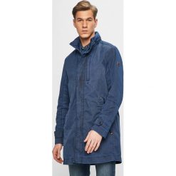 Camel Active - Kurtka. Niebieskie płaszcze męskie Camel Active, bez wzorów, z bawełny, długie, z kapturem. W wyprzedaży za 569,90 zł.