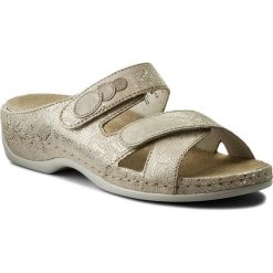Klapki damskie: Klapki BERKEMANN – Felia 01023 Gold/Schlange Leder