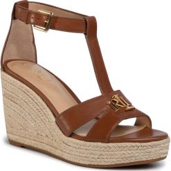 Espadryle LAUREN RALPH LAUREN - Hale 802774783001 Polo Tan. Pomarańczowe espadryle damskie Lauren Ralph Lauren, bez wzorów, ze skóry ekologicznej, bez obcasa, na obcasie. W wyprzedaży za 419,00 zł.
