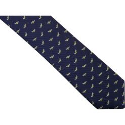 Granatowy krawat męski w ważki D264. Niebieskie krawaty męskie Adam Collection - Krawaty i dodatki, na co dzień, bez wzorów, z tkaniny, casualowe. Za 49,50 zł.