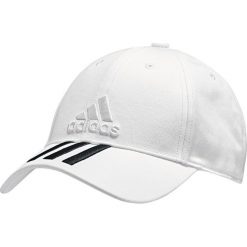 Czapki z daszkiem męskie: Adidas Czapka z daszkiem męska 6P 3S Cap Cotton Biała r. OSFL