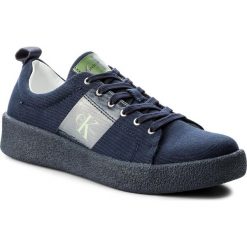 Sneakersy CALVIN KLEIN JEANS - Gerardo Twill S0528 Indigo. Niebieskie sneakersy męskie Calvin Klein Jeans, bez zapięcia. W wyprzedaży za 269,00 zł.