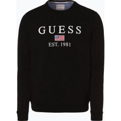 Guess Jeans - Męska bluza nierozpinana, czarny. Czarne bluzy męskie Guess Jeans, m, z haftami, z jeansu, bez kołnierzyka, bez rękawów, bez kaptura. Za 329,95 zł.