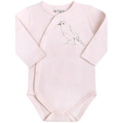 Nini Body Dziewczęce, Zawijane, Z Ptaszkiem 50 Różowe. Różowe body niemowlęce marki Nini, z nadrukiem, bez rękawów. Za 33,00 zł.