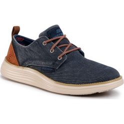 Sneakersy SKECHERS - Pexton 65910/NVY Navy. Niebieskie sneakersy męskie Skechers, na co dzień, bez wzorów, z tworzywa sztucznego, bez zapięcia. Za 299,00 zł.