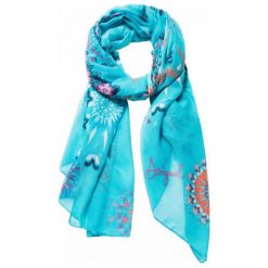 Chusty damskie: Desigual Chusta Damska Niebieski Mandala