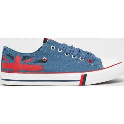 Lee Cooper - Tenisówki. Niebieskie trampki męskie Lee Cooper, bez wzorów, z materiału, na sznurówki. Za 99,90 zł.