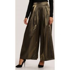 Ciemnozielone Spodnie Culottes Qifir. Zielone spodnie damskie Renee, s, bez wzorów, z tkaniny. Za 169,99 zł.