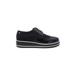 Derby Tommy Hilfiger DANY. Czarne półbuty damskie TOMMY HILFIGER, bez wzorów, bez obcasa, bez zapięcia. Za 537,89 zł.