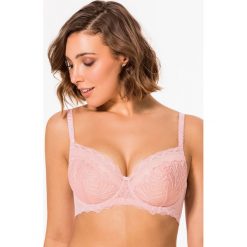 Nieusztywniany biustonosz zmniejszający Glenda Pink. Różowe biustonosze marki Dorina, z haftami, z tiulu. Za 77,99 zł.